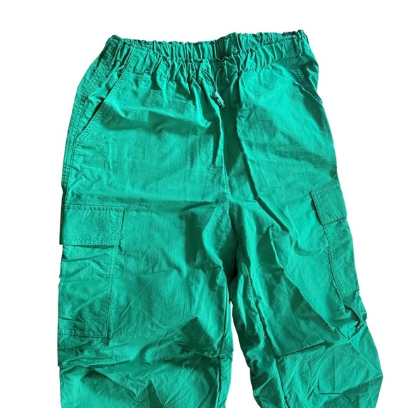 Love Tree Kelly Green Cargo Pants Small Parachute Festival Grunge Rave Summer - Picture 3 of 7